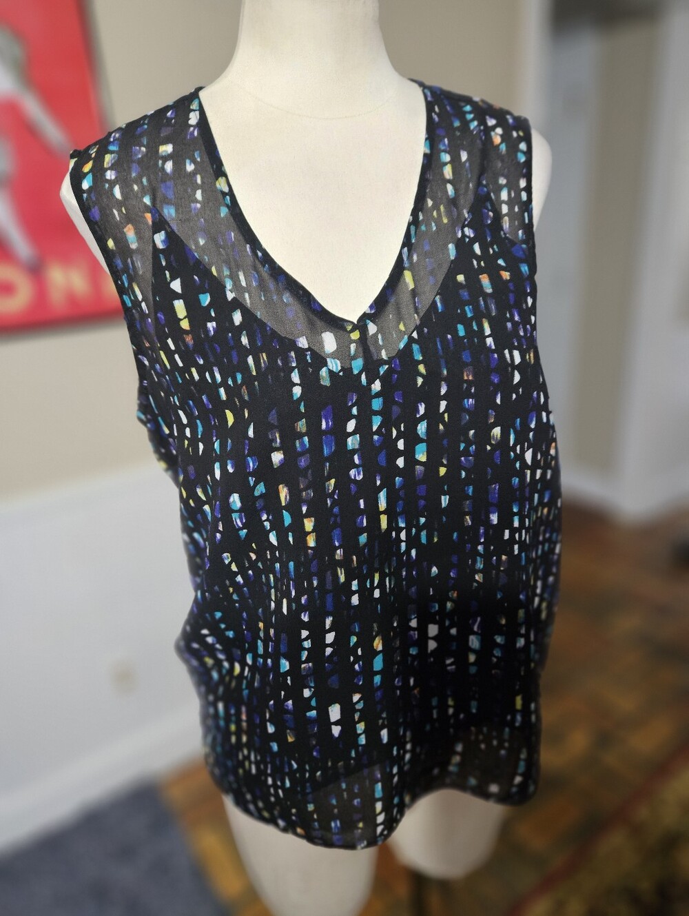 Mm Couture Abstract Top Medium